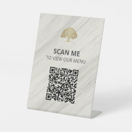 QR-Code des "Natural Wellness-Center Scan"-Menüs Sockelschild