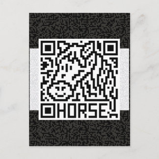 QR Code des Pferdes Postkarte