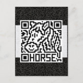 QR Code des Pferdes Postkarte (Vorderseite)