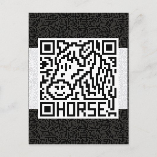 QR Code des Pferdes Postkarte (Vorderseite)