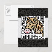 QR Code des Pferdes Postkarte (Vorne/Hinten)