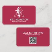 QR-Code des Privatdetektors Visitenkarte (Vorne/Hinten)