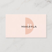 QR-Code des rosa Monogramms Visitenkarte (Vorderseite)