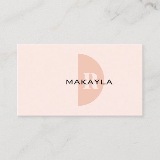 QR-Code des rosa Monogramms Visitenkarte (Vorderseite)