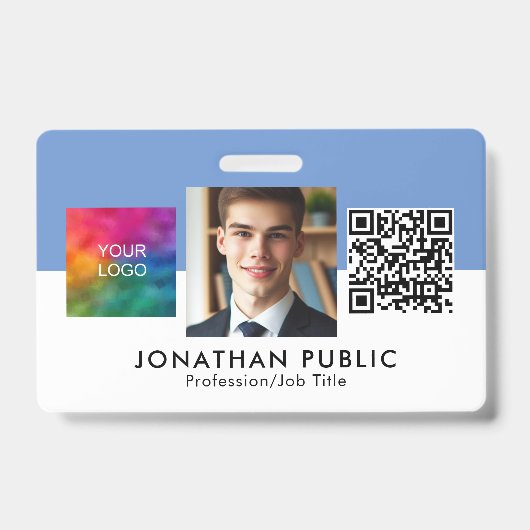 QR-Code des Unternehmens Mitarbeiter Ausweis (Vorderseite)