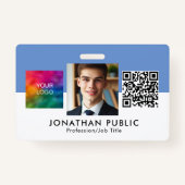 QR-Code des Unternehmens Mitarbeiter Ausweis (Vorderseite)