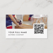 QR-Code des Unternehmens - Modernes Geschäft Visitenkarte (Vorderseite)