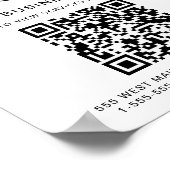 QR-Code des Unternehmens Poster (Ecke)