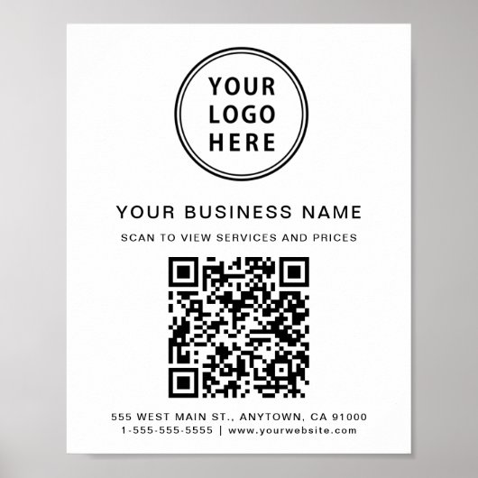 QR-Code des Unternehmens Poster (Vorne)