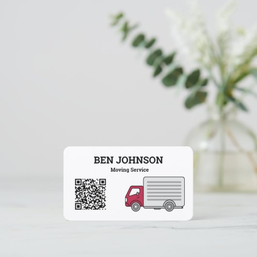 QR-Code des Unternehmens Visitenkarte (Stehend Vorderseite)