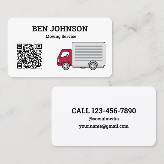 QR-Code des Unternehmens Visitenkarte (Vorne/Hinten)