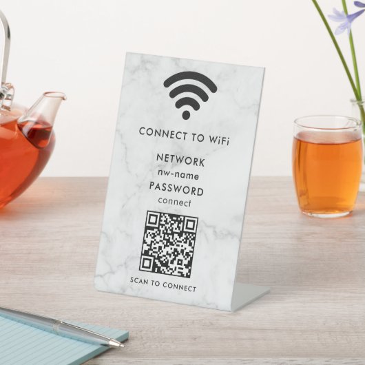 QR-Code des WiFi-Netzwerks scannen, um das Interne Sockelschild (In SItu)