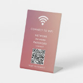 QR-Code des WiFi-Netzwerks scannen, um das Interne Sockelschild (Vorderseite)