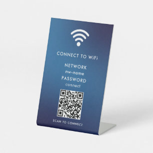 QR-Code des WiFi-Netzwerks scannen, um das Interne Sockelschild
