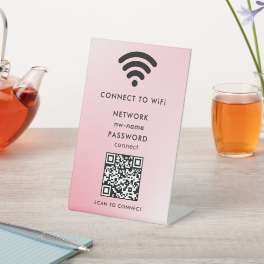 QR-Code des WiFi-Netzwerks scannen, um das Interne Sockelschild (In SItu)