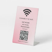 QR-Code des WiFi-Netzwerks scannen, um das Interne Sockelschild (Vorderseite)