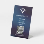 QR-Code des WiFi-Netzwerks scannen, um das Interne Sockelschild (Vorderseite)