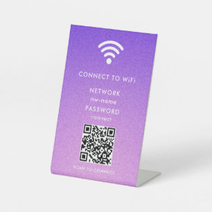 QR-Code des WiFi-Netzwerks scannen, um das Interne Sockelschild