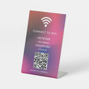 QR-Code des WiFi-Netzwerks scannen, um das Interne Sockelschild