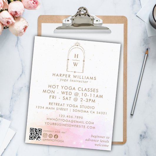 QR-Code des Yoga Instructors Flyer