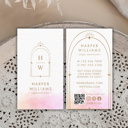 QR-Code des Yoga Instructors Visitenkarte