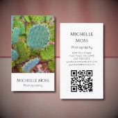 QR Code Desert Cactus Beruflich Fotograf Visitenkarte