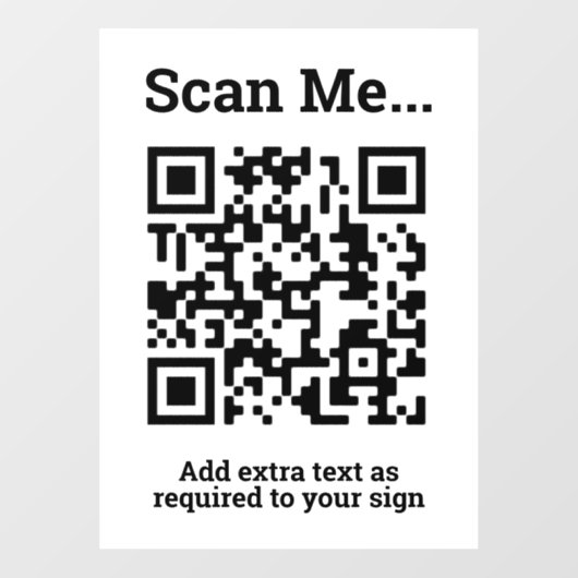 QR-Code-Design Fensteraufkleber (Blatt)
