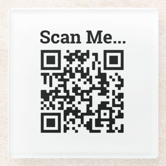 QR-Code-Design Glasuntersetzer (Vorderseite)