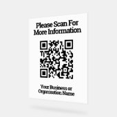 QR Code Design information Acrylschild (Winkel)