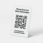 QR Code Design Information Pedestzeichen Sockelschild (Vorderseite)