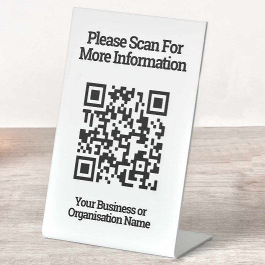 QR Code Design Information Pedestzeichen Sockelschild