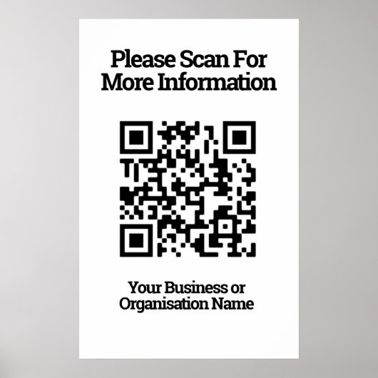 QR Code Design information Poster (Vorne)
