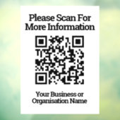 QR Code Design-Informationen Fensteraufkleber (Blatt 3)