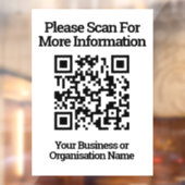 QR Code Design-Informationen Fensteraufkleber (Blatt 2)