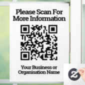QR Code Design-Informationen Fensteraufkleber (Zuhause)