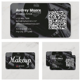 QR Code Design Makeup Artist Visitenkarte