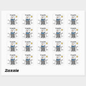 QR Code Design mit Snowman Quadratischer Aufkleber (Blatt)