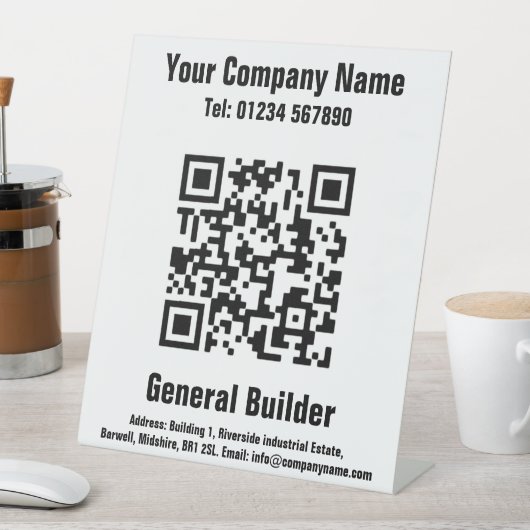 QR-Code-Design-Pedestzeichen für General Builder Sockelschild (In Situ)