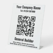 QR-Code-Design-Pedestzeichen für General Builder Sockelschild (Vorderseite)