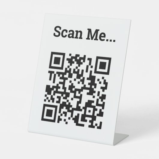QR Code Design Pedestzeichen Sockelschild (Vorderseite)
