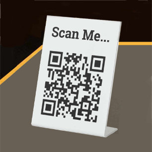 QR Code Design Pedestzeichen Sockelschild