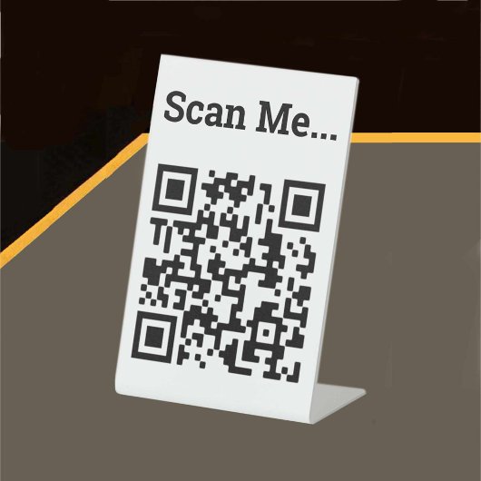 QR Code Design Pedestzeichen Sockelschild