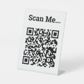 QR Code Design Pedestzeichen Sockelschild (Vorderseite)