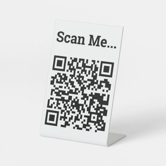 QR Code Design Pedestzeichen Sockelschild (Vorderseite)