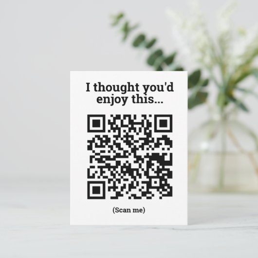 QR Code Design Postkarte (Stehend Vorderseite)