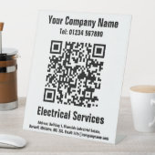 QR-Code-Design-Schild für elektrische Dienste Sockelschild (In Situ)