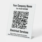 QR-Code-Design-Schild für elektrische Dienste Sockelschild (Vorderseite)