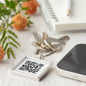 QR-Code-Design-Schlüsselanhänger Schlüsselanhänger (Seite)