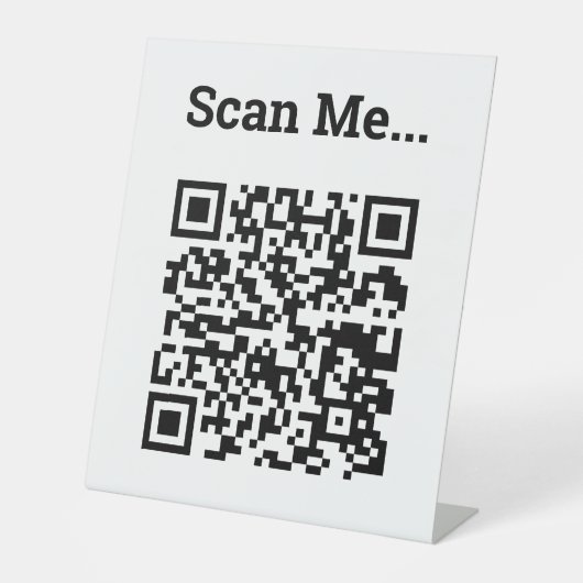 QR-Code-Design Sockelschild (Vorderseite)