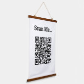 QR-Code-Design Wandteppich Mit Holzrahmen (Gewinkelt)